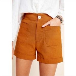 Anthropologie- By Anthropologie Cuffed Shorts